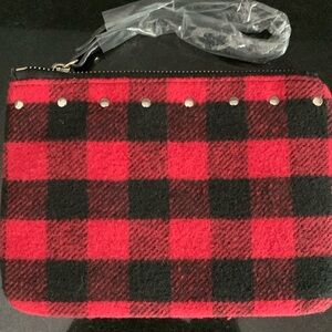NWT Buffalo Plaid Clutch
